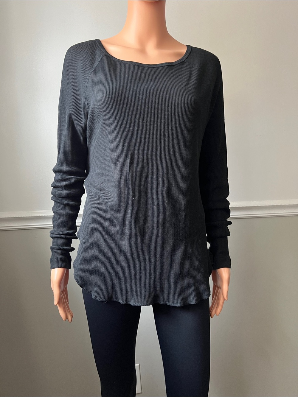Polo Ralph Lauren long-sleeve waffle-knit top